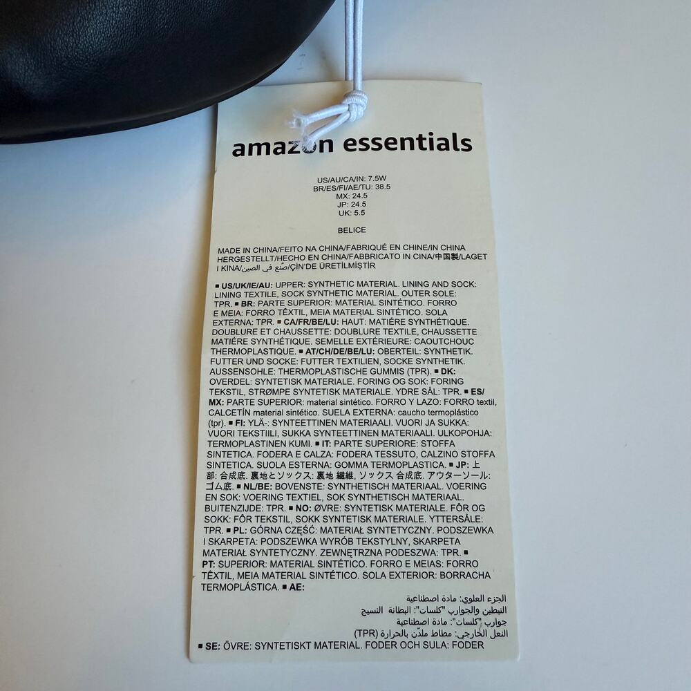 NEW Amazon Essentials Black Ballet Flats 7.5 - Picture 6 of 9
